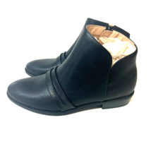 Journee Collection Womens 7.5 M Black Faux Leather Ankle Booties NEW NO ... - $447.73 MXN