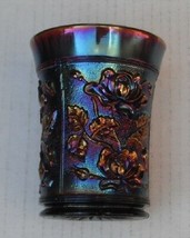 Luster Rose Tumbler..Purple--bx..very pretty, but chip on base..vintage carnival - £19.51 GBP