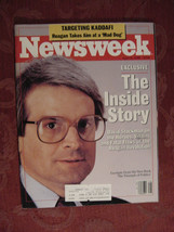 NEWSWEEK Magazine April 21 1986 David Stockman John Le Carre Kaddafi Libya - £6.76 GBP