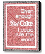 Diet Coke Rules Text Mosaic AMAZING Framed 9X11 Limited Edition Art w/COA - £15.16 GBP