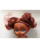 Fashion doll 5in large head huge eyes auburn hair closed mouth red lips AA - £7.07 GBP