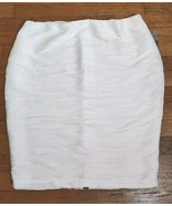 Jennifer Lopez Women&#39;s XL Pencil Stretch Skirt White Workparty Sexy Offi... - $14.96