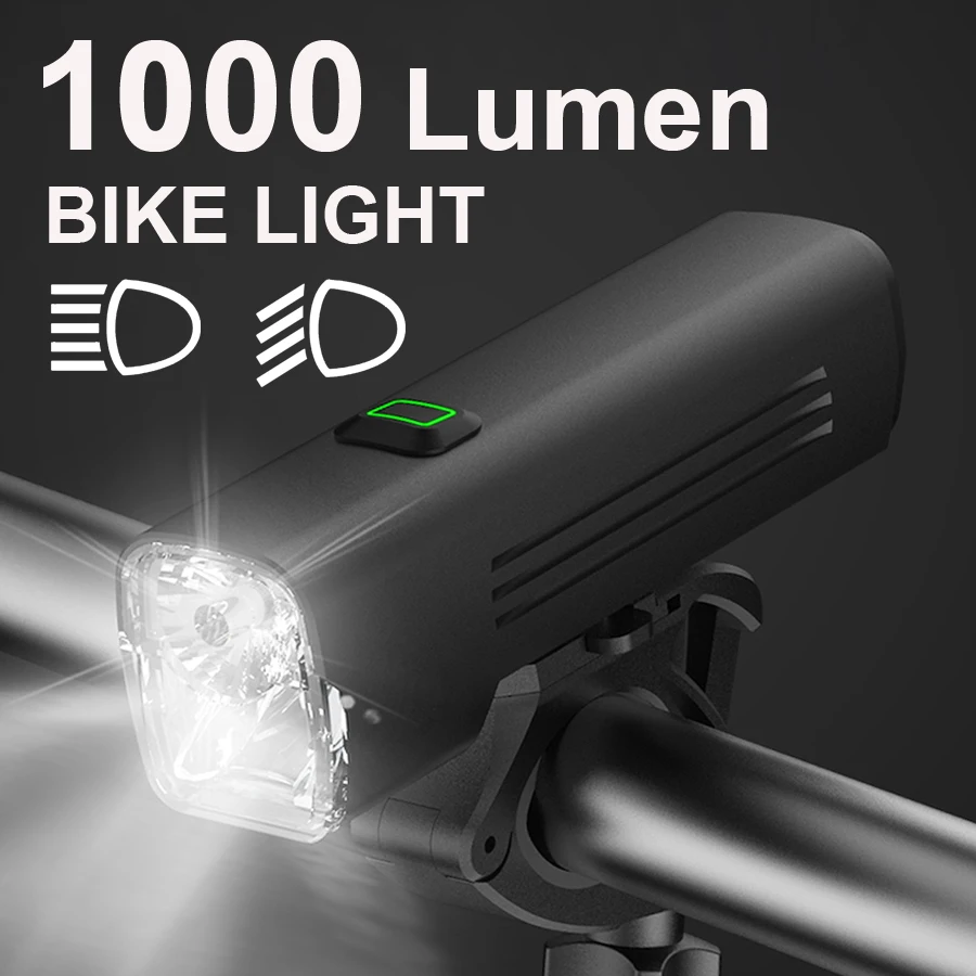 NEWBOLER 1000 Lumen Bike Light Set USB High/Low Beam MTB Bicycle  Lamp Headlight - £16.22 GBP+