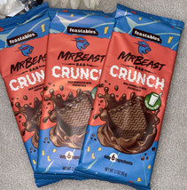 Mr Beast Feastables Milk Chocolate Puffed Rice Bar Crunch Or Variety Pack Of 3 - £13.55 GBP