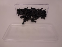 1993 Risk Board Game Replacement Army Pieces Black 59 Army Pieces + Case... - $10.95