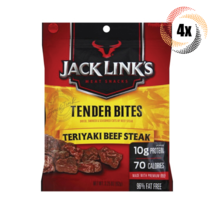 4x Packs Jack Links Tender Bites Teriyaki Beef Steak 3.25oz Fast Shipping! - £28.94 GBP
