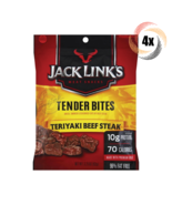 4x Bag Jack Link&#39;s Teriyaki Beef Tender Bites | 3.25oz | 100% Beef | 10G... - $59.22 CAD