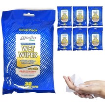 6Pk Antibacterial Wet Wipes Citrus 192Ct Kill 99.9 Bacteria Hand Cleaning Travel - £35.39 GBP