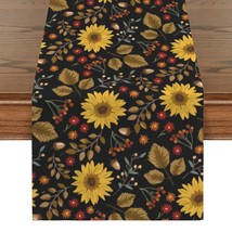 Painted Sunflowers | Thanksgiving Table Runner 48x13 – 100% Polyester, R... - $14.97