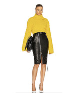 Balenciaga Leather Skirt Black  Zip / Lace Up! Sz 36IT $2300 - £705.30 GBP
