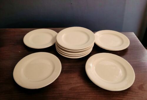 Primary image for Vtg TEPCO China USA Restaurant Ware Tan 6.25" Bread & Butter Plates - Set of 9