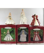 Lot of 3 - Hallmark Keepsake Ornament Holiday, Wedding, Celebration Barbies - £19.79 GBP