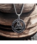 Nordic Rune Triquetra Pendant – Celtic and Norse Symbol of Unity - $422.44 MXN