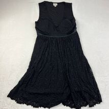 Eci New York Dress Women 10 Black Lace Floral Beaded Sleeveless A-Line - €15,40 EUR