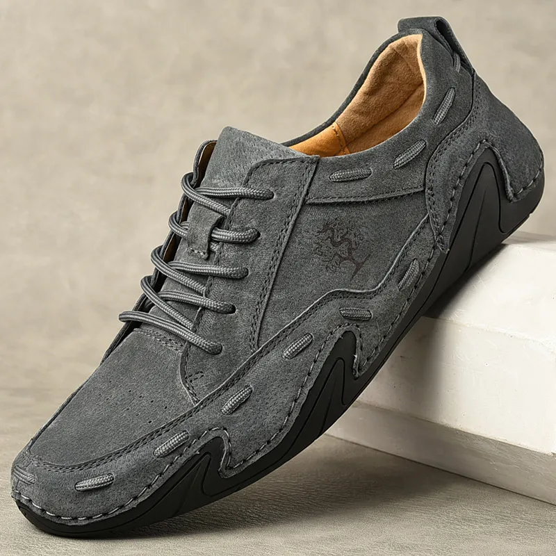 Men Casual Shoes Leather Fashion Men Sneakers Handmade  Mens Loafers Moc... - £58.68 GBP