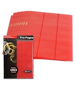 20X BCW Side Loading 18-Pocket Pro Pages - Red - £56.66 GBP