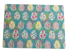 Easter Egg Placemats Set of 4 Vinyl Foam Back Wipe Clean Easy Care 18x13... - $28.91