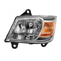 Headlight For 2008-2010 Dodge Caravan Driver Side Chrome Housing Clear Lens - £96.15 GBP