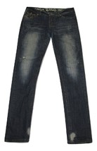 Ten 25 Jeans Blue Distressed Denim Skinny Zipper Fly Cotton Blend Juniors Size 5 - £7.93 GBP