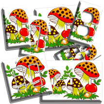 70&#39;S Vintage Merry Mushroom Light Switch Outlet Wall Plates Retro Kitchen Decor - £9.10 GBP+