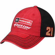 Paul Menard #21 NASCAR Red/White/Black mesh Trucker&#39;s ball cap - £17.62 GBP