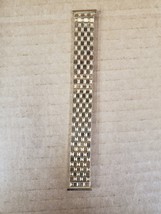 Speidel Stainless  gold fill Stretch link 1970s Vintage Watch Band Nos W40 - £42.98 GBP