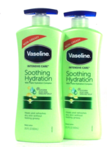 2 Ct Vaseline 20.3 Oz Intensive Care Soothing Hydration Aloe Vera Body L... - £27.35 GBP