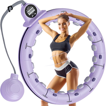 Smart Weighted Hula Hoop for Adults Weight Loss, 11+1 Spare Knots Waist 25&quot;-36&quot; - £38.46 GBP