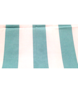 Fabric Cranston NEW 2&quot; Stripes of White and Blue Green alternating 16&quot; x... - $1.39 CAD
