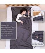 EXERMIL Cotton Sleeping Bag Liner with Full Length Zipper 87" X 43" - $49.00