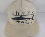 Vintage Shark Trucker Hat Snapback Off-White Universal We Cover The World - $33.99