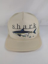 Vintage Shark Trucker Hat Snapback Off-White Universal We Cover The World - $33.99