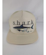 Vintage Shark Trucker Hat Snapback Off-White Universal We Cover The World - £26.63 GBP