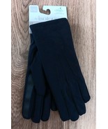 Isotoner Women Lined Water Repellent Spandex Touchscreen Gloves Black L/XL - $15.00