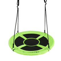 40&quot; Flying Saucer Tree Swing Play Set with Hanging Strap Kit Gift for Kids Green - £69.59 GBP