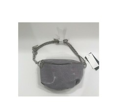Steve Madden Women Lilac Bida Icy Zip Closure Small Embossed Belt Bag NEW - £32.28 GBP