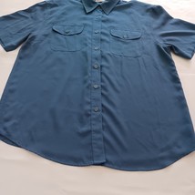 Apparenza Pockets Men's Blue Button Up Shirt Long Sleeve Size Large image 6