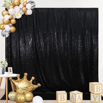  Backdrop See Through Thick Background Glitter Curtain for Party 6FT x 6FT - £38.24 GBP