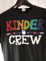 &quot;Kinder Crew&quot; Port &amp; Company Black/Red/Green Tshirt Teacher Love Sz XL W... - £9.70 GBP