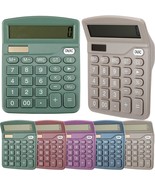 Simple Calculator With 12 Digits For Desktop Use, Standard Dual Power Ba... - $593.49 MXN
