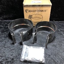 2 Butt Joint Narrow Band Exhaust Seal Clamp Muffler Clamp Band Stainless... - $13.54 CAD