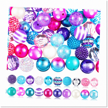 100 Pcs 20mm Bubblegum Beads - Large Pearl Rhinestone Chunky Beads for D... - $1,226.31 MXN