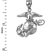 Sterling Silver US Marine Corps (USMC) Pendant | Military Tribute Jewelry - £16.05 GBP+