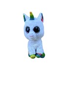 Ty Beanie Boos Medium Pixy White Rainbow Unicorn Stuffed Animal Plush 9&quot; - $13.47 CAD