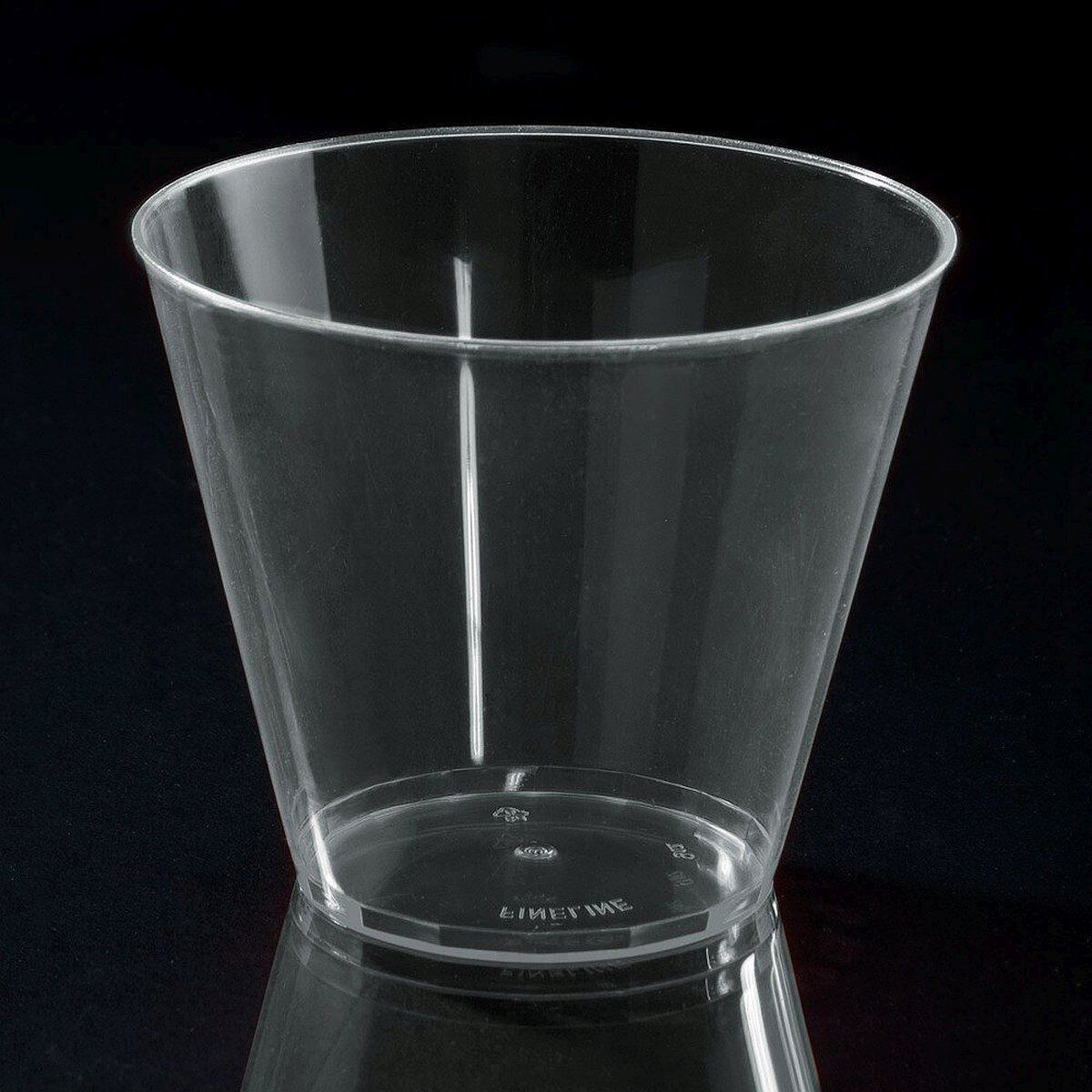 10 hard PLASTIC PARTY CUPS 9ounce Clear Tumblers cocktail shot squat Gob... - $19.81