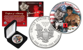 Muhammad Ali Licensed 1oz Silver American U.S. Eagle In Coin Display Box - £67.64 GBP
