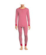 Hanes Men&#39;s Long John Sleep Pajamas, 2-Piece Set - Light Red-2XL - €23,28 EUR