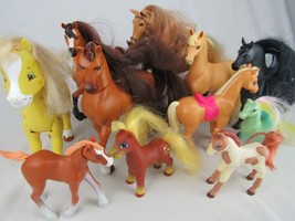 Vintage Plastic Toy Horse Lot x11 McDonalds Dreamworks Mattel pony hair Large - £35.21 GBP