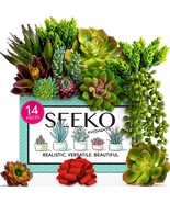 Seeko Artificial Succulents -14 Pack- Premium Succulent Plants Artificial - - £35.39 GBP