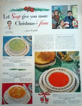 Campbell’s Soup Christmas Time Print Magazine Advertisement 1950 - £4.71 GBP